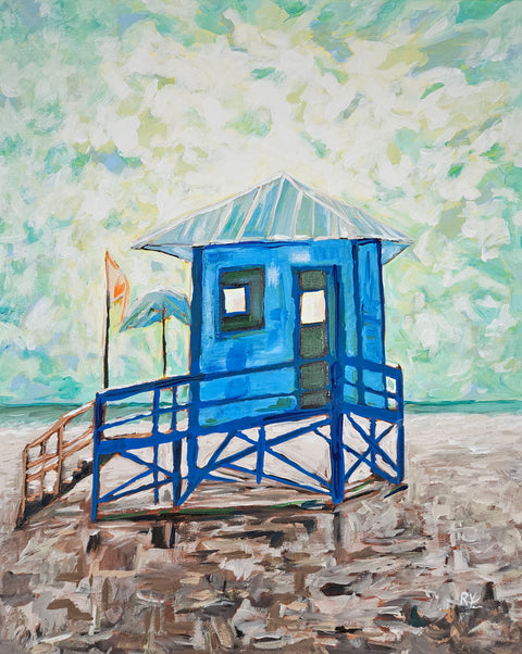 Blue Lifeguard Station